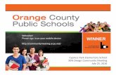 Orange County Public Schools · Orange County Public Schools 14 Schedule June 17, 2016 September 23, 2016 June 30, 2017 August 19, 2017 Design, Permitting, Bidding Construction (9