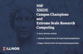 NSF XSEDE Campus Champions and Extreme Scale Research ... · Campus Champions and Extreme Scale Research Computing D. Karres, Beckman Institute ... Large Scale Video Analytics (LSVA)