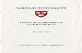 Harvard Magazine | Your editorially independent source for … · 2015-07-06 · Sheriff of Middlesex County Chaplain Day Commencement Choir and University Band Mary Anne Marks Cor