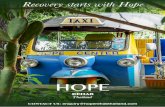Recovery starts with Hope · Hope provides a healthy balanced diet and will do whatever we can within reason to assist clients with special dietary needs. ... • They can offer a