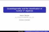 Quasidiagonality and the classification of nuclear C*-algebras · First example Some of the earliest non-type I C*-algebras to be studied are the UHF algebras. Aaron Tikuisis Quasidiagonality