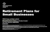 Retirement Plans for Small Businesses - …...retirement plan relative to a comparable investment in a non-tax-favored vehicle. Assumes Assumes $100 of salary saved per month, 6% …