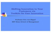 Shifting Innovation to Your Customers via Toolkits for ......novel features of their designs. Examples: “Macrocells” for custom IC designs: microprocessor Modifiable “default