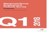 ManpowerGroup Employment Outlook Survey Poland · A ManpowerGroup Research Report. The ManpowerGroup Employment Outlook Survey for the first quarter 2018 was conducted by interviewing