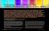 Coming attractions for semiconductor quantum · PDF file 2013-09-26 · Coming attractions for semiconductor quantum dots REVIEW SEPTEMBER 2011 | VOLUME 14 | NUMBER 9 383 typically