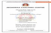 AKSHIIRAA COACHING CENTRE - WordPress.com · 2017-06-30 · Akshiiraa Coaching Centre - Polytechnic TRB - English Study Material 8 Website: Mobile: 9487976999 Surfacing. examines
