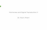 Hormones and Signal Transduction IIoregonstate.edu/instruct/bb450/450material/Keynotes/19SignalingII.… · Receptor(Tyrosine(Kinases((RTKs) RTKs are Membrane Bound Proteins that
