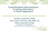 Food-Related Interventions in Eating Disorders: A Team ......Food-Related Interventions in Eating Disorders: A Team Approach Take-Aways •A team approach to the treatment of food-related