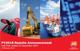 FY2018 Results Announcement - Sime Darby...1H FY2018 Results Announcement Half Year ended 31 December 2017 In RM Million 1H FY2018 1H FY2017 YoY % Reported PBIT 495 483 2.5 Adjustments