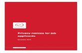 Privacy notices for job applicants - Home - Euroclear · employers to obtain references, training providers, ICT providers, pre-employment screening providers to obtain necessary