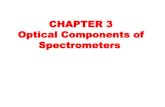 CHAPTER 3 Optical Components of Spectrometers · 2015-04-01 · Optical Components of Spectrometers. BASIC OPTICAL RELATIONSHIPS The basic laws in optics include: ... • optical