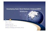 Developing Asian Bond Markets Initiative(ABMI)at the international tradeand strict regulations on cross-border trade Mobilizing more Asian savings into the region-Investment concentration