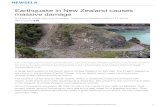 Earthquake in New Zealand causes massive damage · Earthquake in New Zealand causes massive damage TOP: A landslide covers a section of State Highway 1 near Kaikoura, New Zealand,