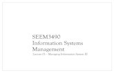 SEEM3490 Information Systems Managementseem3490/slides/lecture04.pptx.pdfLike most DBMS, MySQL it does not have any GUI ! To visualize the database and help you to do managements,