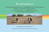 Evaluation - OECD · A Case Study on Complementarity in the NGO Instruments ISBN: 978-952-281-207-0 (printed), ISBN: 978-952-281-206-3 (pdf), ISSN: 1235-7618 REPORT 2013:2 Complementarity