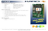 TX28 - Ka-Ro electronics · 2016-02-11 · TX28 PIN Type Function i.MX28 Pad Name Alternate functions GPIO Description (refer to i.MX28 manuals for details) PWM 42 3V3 PWM PWM0 I2C1_SCL