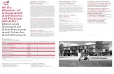 Integrated Architectu- (MIAD) · PDF file 2019-05-20 · Integrated Architectu-ral Design (MIAD)\ Detmold School of Architecture and Interior Architecture Job prospects \ From planning