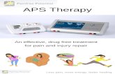 Copy of APS Therapy · 2015-09-15 · APS stands for Action Potential Simulation APS Therapy machines use a micro-current of electricity to send a copy of the body's own electrical