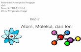 Atom, Molekul, dan Ion - materikimia.com · Atom, Molekul, dan Ion Bab 2 Presentasi Powerpoint Pengajar. oleh Penerbit ERLANGGA. Divisi Perguruan Tinggi. Teori Atom Dalton (1808)