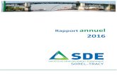 Rapport annuel 2016-SDEsdesoreltracy.com/pdf/rapport_annuel_2016_sde_sorel_tracy_v2.pdf · 2016 pour la SDE : Zone industrialo-portuaire (ZIP) de Sorel-Tracy • Annonce oﬃcielle