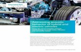 Siemens PLM Software Addressing acoustic …...hite paper Addressing acoustic behavior of hybrid and electric vehiclesSiemens PLM Software 2 Introduction The demands for greener transport