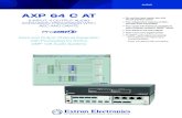 AXP 64 C AT - Extron · The AXP 64 C AT is a true system expander for a DMP 128 AT, with capability beyond a simple break-in box, digital snake, or break-out box. The built-in DSP