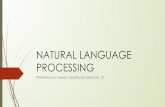 PROCESSING NATURAL LANGUAGE...Conceptual Structure and Marathi. ms. Stanford University, Stanford CA. • Christopher D. Manning. 1995. Ergativity: Argument Structure and Grammatical