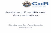 Assistant Practitioner Accreditation - Society of …...1 ASSISTANT PRACTITIONER ACCREDITATION Introduction The aim of this guide is to help you understand the application process