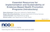 Essential Resources for Implementation and Sustainability ... › wp-content › ... · Essential Resources for Implementation and Sustainability of Evidence-Based Health Promotion