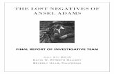 THE LOST NEGATIVES OF ANSEL ADAMS - Typepad2 INTRODUCTION In 1937, a fire ripped through Ansel Adams’ darkroom, destroying as many as 5,000 negatives. This loss represented one-third