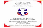 THE UNITING PRESBYTERIAN CHURCH IN SOUTHERN AFRICA · ii Annexure 1 - Annual Financial Statements ended June 2015 Annexure 1.1 - Graphs Dec 2011 – June 2015 . Annexure 2 - Budget