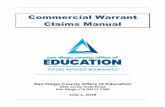 Commercial Warrant Claims Manual · 2019-08-28 · INTRODUCTION ii July 1, 2019 INTRODUCTION The purpose of the Commercial Warrant Claims Manual is to help school districts process