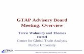 GTAP Advisory Board Meeting: Overview...GTAP Advisory Board Meeting: Overview Terrie Walmsley and Thomas Hertel Center for Global Trade Analysis Purdue University 2008 GTAP Consortium