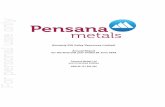 Pensan a metals - ASX · Pensan a metals For personal use only. ... Depending on final size, ... Longonjo NdPr Project The Company has a potentially world class NdPr project at Longonjo,