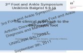 The clinical approach to the cavovarus foot Diagnosis and … · 2018-11-15 · The clinical approach to the cavovarus foot. Conclusion > association of pes cavovarus and ankle arthritis