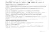 RefWorks training workbook - Bodleian Libraries › ... › 143878 › Refworks-training-bookl… · RefWorks training workbook Task 1 - Setting up an account ... Tasks 2 and 3 cover
