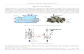 Types of Pumps - California Institute of Technology · Types of Pumps Pumps come in a vast array of shapes and sizes and in a great range of designs. Here we give just a few examples