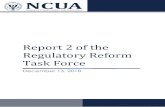 Report 2 of the Regulatory Reform Task ForceThe NCUA established a Regulatory Reform Task Force (Task Force) in March 2017 to oversee the implementation of the agency’s regulatory