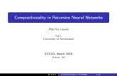Compositionality in Recursive Neural Networksevents.cs.bham.ac.uk/syco/3/slides/Lewis1.pdf · Compositionality in Recursive Neural Networks Martha Lewis ILLC University of Amsterdam