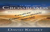 Creative Communications Sample · Communications Creative Sample. 3 DEVOTIONS for ENT keenly aware that our crucified and risen Savior navigated the difficult crossroads of this world
