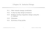 Chapter 14 Inductor Design - Montefiore Institutefrebel/ELEC0055/Ch14slides.pdf · Fundamentals of Power Electronics Chapter 14: Inductor design1 Chapter 14 Inductor Design 14.1 Filter