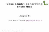 Case Study: generating excel files - Plone sitegaspari/www/teaching/cp6b.pdf · 2019-11-21 · Case Study: generating excel files Chapter 14 Prof. Mauro Gaspari: gaspari@cs.unibo.it.