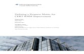 Defining a Progress Metric for CERT-RMM Improvement · Software Engineering Institute (SEI) to support its cybersecurity and resilience improvement ac- tivities, including implementation