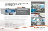 Environmental Monitoring Systems for critical applications · 2020-05-09 · carried out in various classes of cleanrooms. The most critical operation is during aseptic preparation