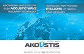 THAT PROVIDES ACOUSTIC WAVE TRILLIONSclient.irwebkit.com/assets/uploads/presentation/eae50ff... · 2020-05-25 · BULK ACOUSTIC WAVE RESONATOR TECHNOLOGY TECHNOLOGY THAT PROVIDES