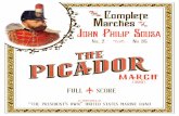 March, “The Picador” (1889) - United States Marine Band · 2016-04-07 · March, “The Picador” (1889) “The Picador” was one of several marches sold outright to the publisher,