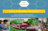 2018 ANNUAL REPORT - communityfoodstrategies.com · our events 1,121 average viewers per month reached via Facebook 455+ hours of one-on-one coaching, excluding travel & workshops