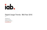 Digital Usage Trends: Half Year 2016 - IAB...IAB Digital Usage Trend Report Mid Year 2016 Computer and Mobile Note: Effective with January 2016 data released in February 2016, the