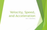 Velocity, Speed, and Accelerationpnhs.psd202.org/documents/msusnis/1537201099.pdfVelocity, Speed, and Acceleration Unit 1: Kinematics Speed vs Velocity Speed is a precise measurement