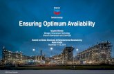 Ensuring Optimum Availability - GCPMH · 2019-11-15 · Ensuring Optimum Availability Goutam Biswas Manager, Downstream Technology Chevron Downstream and Chemicals Summit on Global
